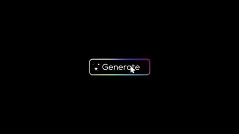 Animated Generate button with sparkle effect for user interface and web desig Видео 318436764