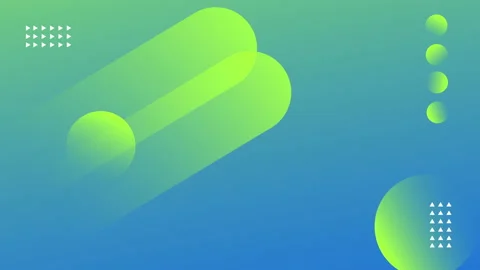 Animated geometric background with blue and green gradient. Background 動画素材 230882846
