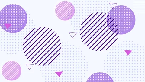 Animated Geometric Circle Pattern on a Pink and Purple Gradient Background. Stock Footage 317302694