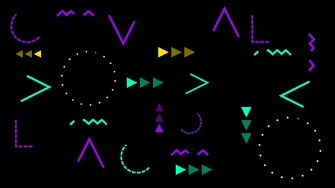 Animated Geometric Hipster Pattern Stock Footage 109293751