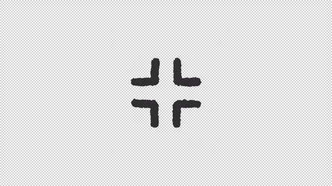 Animated geometric intersection nodes charcoal stroke icon Stock Footage 340285191