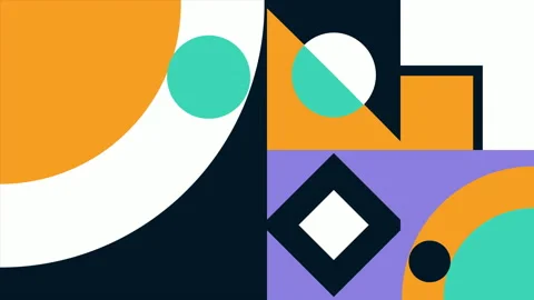 Animated Geometric pattern or background loop. 4K resolution geometric motion Stock Footage 317553777