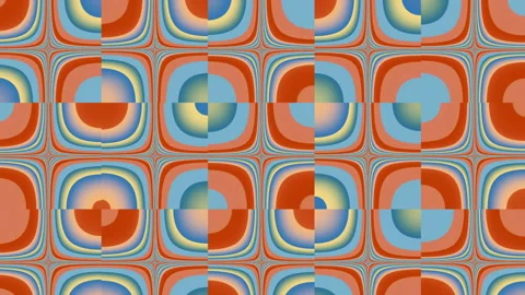 Animated Geometric pattern or background loop. Trendy retro 1970s geometric Stock Footage 337299287