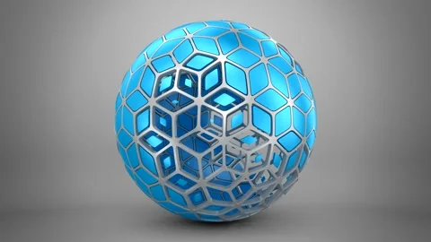 Animated Geometric Shape Stock Footage 166033490