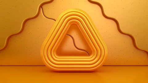 Animated Geometric Shape Stock Footage 175692292