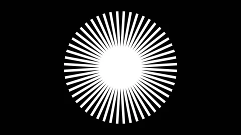 Animated geometry from line to a circle in white. 스톡 동영상 95001264