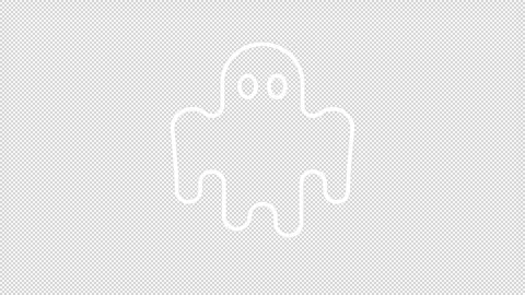 Animated ghost white icon Stock Footage 288323823