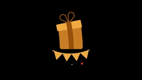 Animated GIFT BOX icons in thin line style Stock Footage 321315435