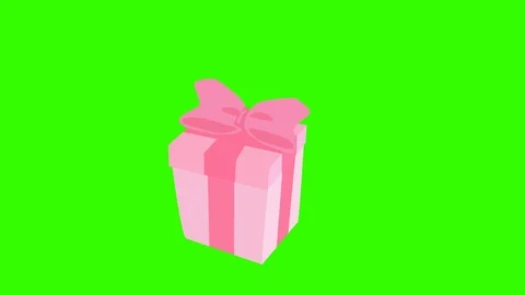 Animated Gift Box Opening and Closing:  Loop + Matte Stock Footage 71321636