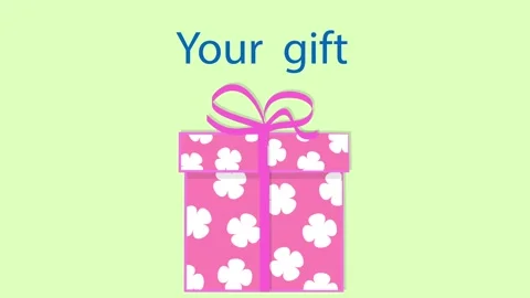 Animated gift box. Your gift. Stock Footage 146512413