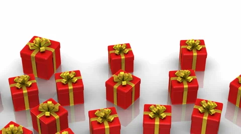 Animated Gift Boxes Stock Footage 43016366