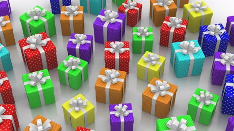Animated Gift Boxes Stock Footage 63865937