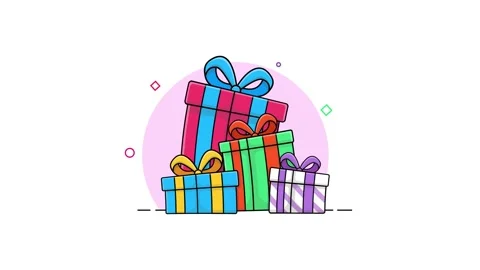 Animated Gift Boxes. Giveaway Concept Animation Stock Footage 273740928