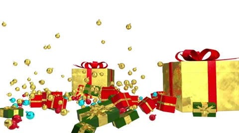 Animated Gift Boxes. New year. Christmas. Rain of presents. Alpha matte include Stock Footage 57229906