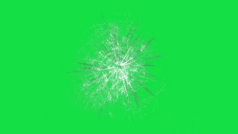 Animated Glass Broken Effect Isolated on Green Screen Background 스톡 동영상 303382542