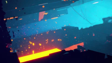 Animated glitch panel for advanced sci-fi visuals Stock Footage 309545339