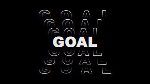 Animated glitch text effect goal concept the word appears in a column 스톡 동영상 337646411