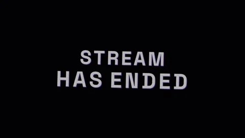 Animated glitchy stream has ended text message display 4K Vídeo Stock 336826376