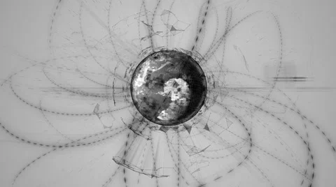 Animated global digital social network and internet science concept Stock Footage 47008926