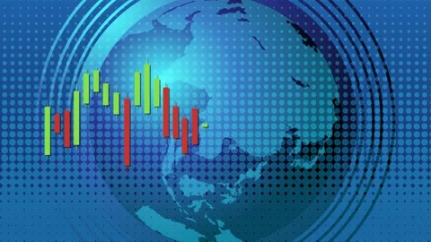 Animated Global Map with Dynamic Financi... | Stock Video | Pond5