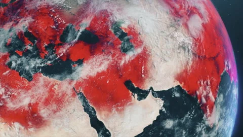 Animated global map showing confirmed covid-19 coronavirus cases spreading from Stock Footage 157396993