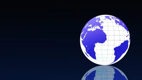 Animated globe model orbiting on dark background with copy space, seamless loop Video stock 285056409
