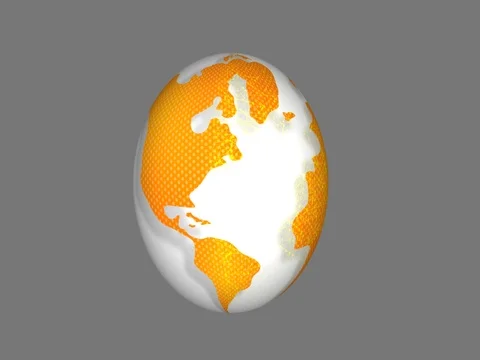 Animated globe network seamless loop with channel alpha Stock Footage 76547588