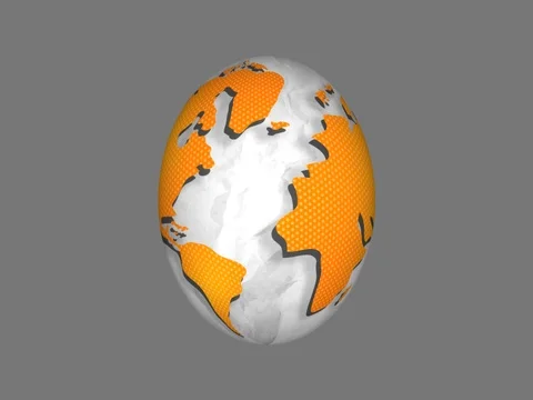 Animated globe network seamless loop with channel alpha Video stock 76551667