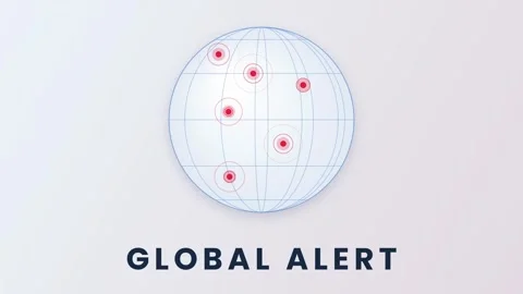 An animated globe transitions through various states, highlighting different Vídeo Stock 347519287
