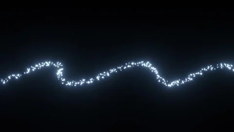 Animated Glowing Blue Particles Moving in Snake Like Motion, Curving Light .. Stock Footage 326165426