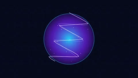 Animated Glowing Blue Sphere with Energy Waves 스톡 동영상 344752259