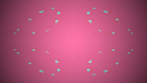 Animated glowing bokeh lights frame on deep blue background Stock Footage 337496833