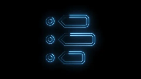Animated glowing bullet point list with ... | Stock Video | Pond5