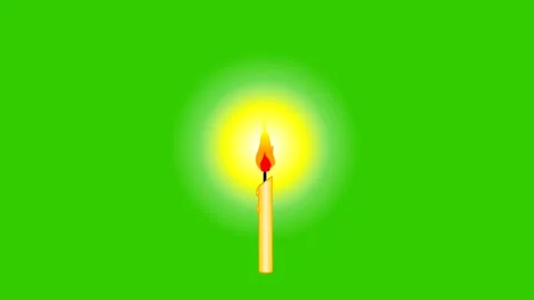 Animated Glowing Candle Stock Footage 278342277