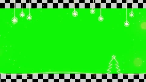 Animated glowing christmas tree outlines and hanging ornaments over a vibrant Vídeos de archivo 341322373