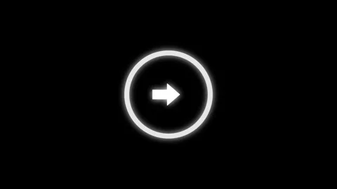 Animated Glowing Circle Arrow Loading Icon Motion 4K Stock Footage 336826385