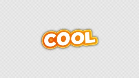 Animated Glowing Cool Text Graphic on Transparent Background 库存影片 347023013