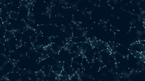 Animated glowing dark blue plexus background Video stock 129164236