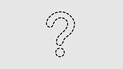 Animated Glowing Dashed Question Mark Icon Motion Graphics Overlay Stock-Footage 347355039