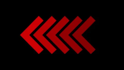 Animated glowing directional arrow pointing left loop. Vídeo Stock 335700183