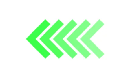 Animated glowing directional arrow pointing left loop. Video stock 335700194