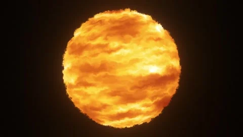 Animated Glowing Fireball. Sun Core. Hot Liquid Animation. 4K Stock Footage 276307246
