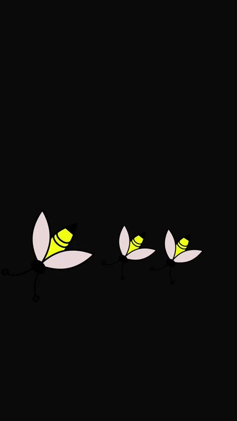 Animated glowing fireflies night sky vertical video seamless loop magical i.. Stock Footage 321721778
