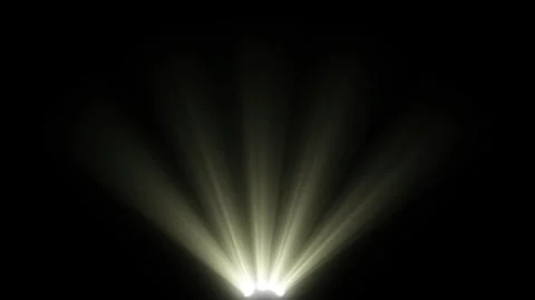 Animated glowing light beams with floating heart particles on black background Vídeo Stock 338387508