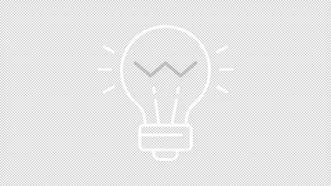 Animated glowing lightbulb white line icon Stock Footage 346718558