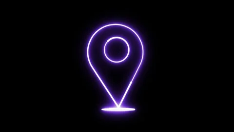 Animated glowing location icon loop. Minimal gps pin symbol on white backgr.. Stock Footage 309016752