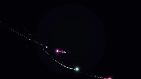 Animated Glowing Particle Trails and Sparkle Motion Background Stock Footage 332853848