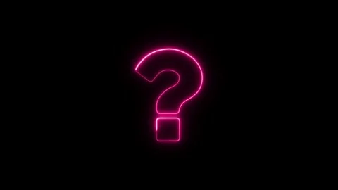 Animated a glowing pink question mark illuminates the darkness with a myste.. Stock Footage 320239909