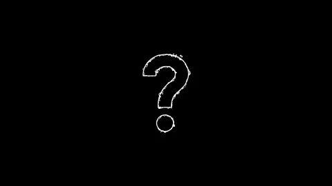 Animated glowing question mark symbol for mystery and inquiry background Stock Footage 318603599