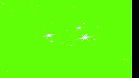 Animated glowing star sparkle effects over green screen background for digital Stock Footage 346040952